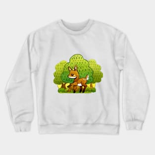 Baby Fawn Watercolor Crewneck Sweatshirt